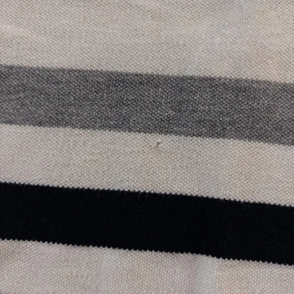Chaps Ralph Lauren Men's 3XL Navy White Striped Rugby Polo Shirt Vintage 90s